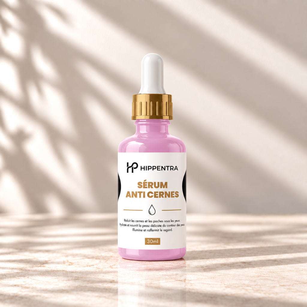 HIPPENTRA® Sérum Anti-Cernes – Éclat & Hydratation du Contour des Yeux – 30 ml