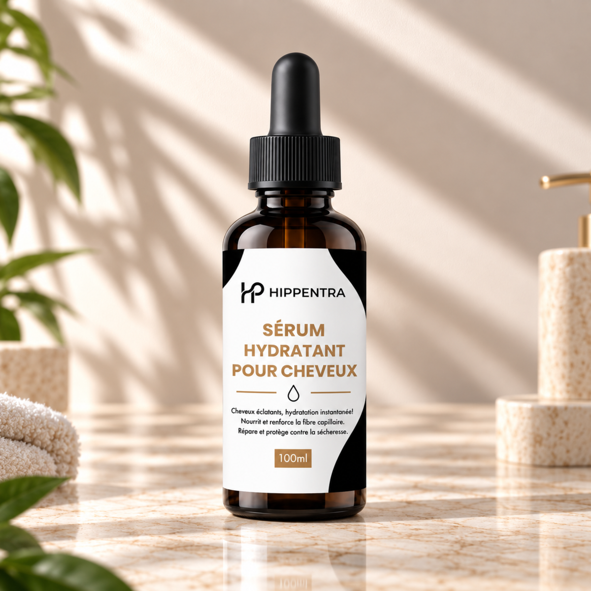 HIPPENTRA® Sérum Hydratant pour Cheveux – 100 ml