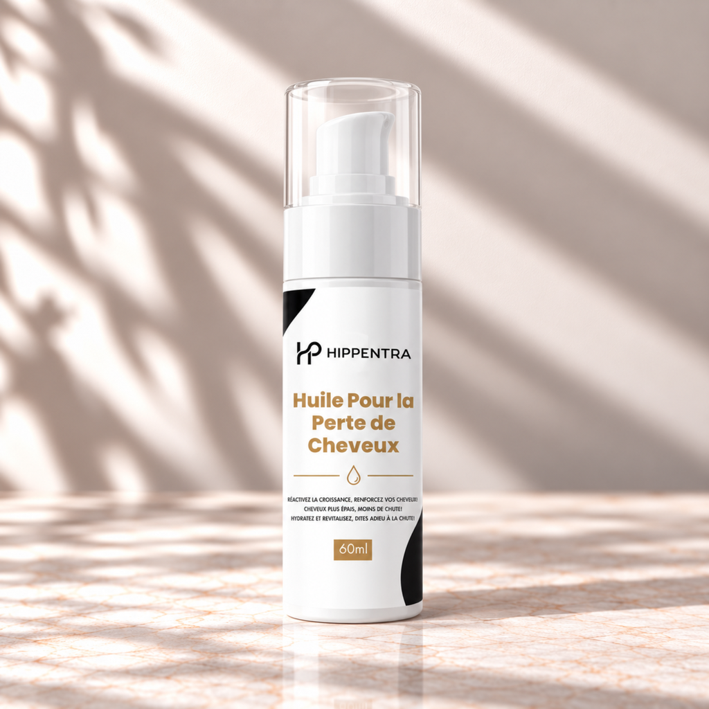 HIPPENTRA® Huile Anti-Chute & Fortifiante pour Cheveux – 60 ml