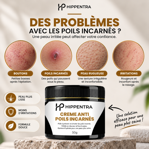HIPPENTRA® Crème Anti-Poils Incarnés – 50 g