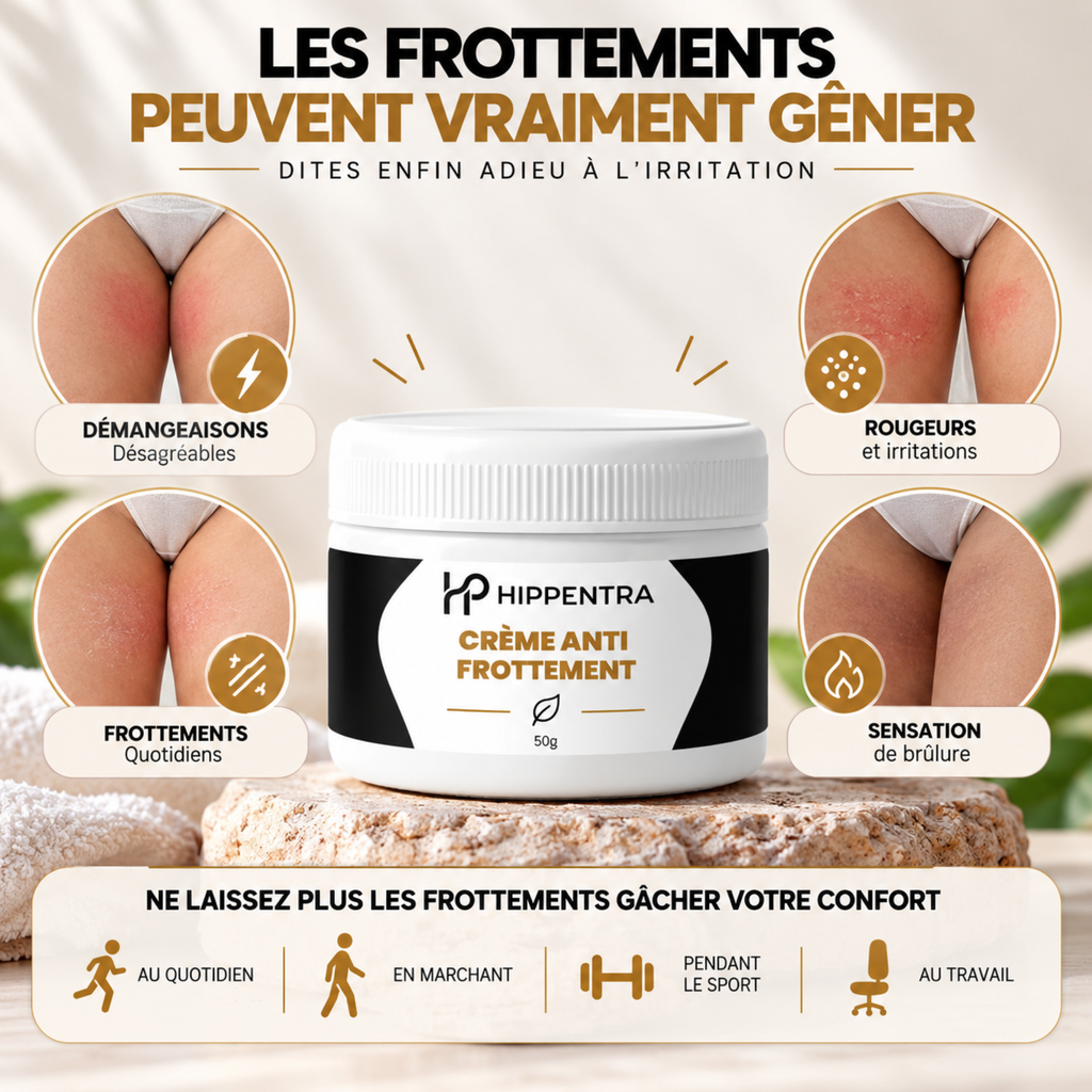 HIPPENTRA® Crème Anti-Frottement – Soin Apaisant & Protecteur – 50 g