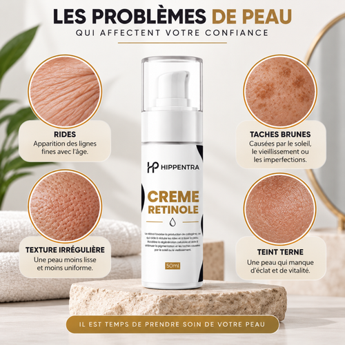 HIPPENTRA® Crème Rétinol – Soin Anti-Âge & Éclat – 50 ml