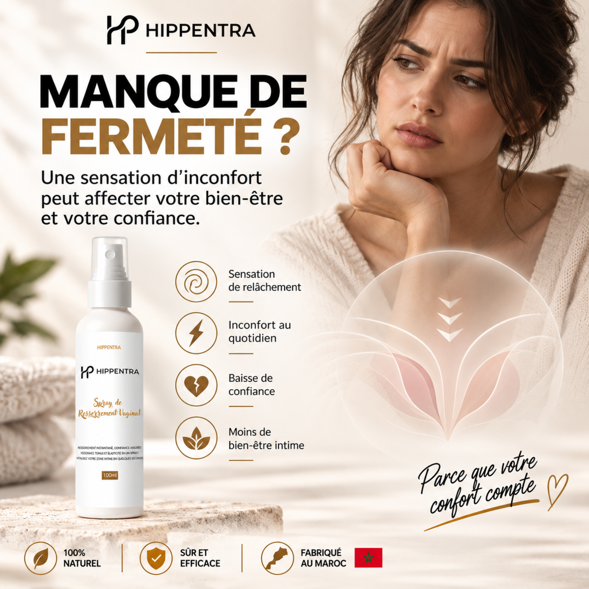 HIPPENTRA® Spray Soin & Confort Intime – 100 ml