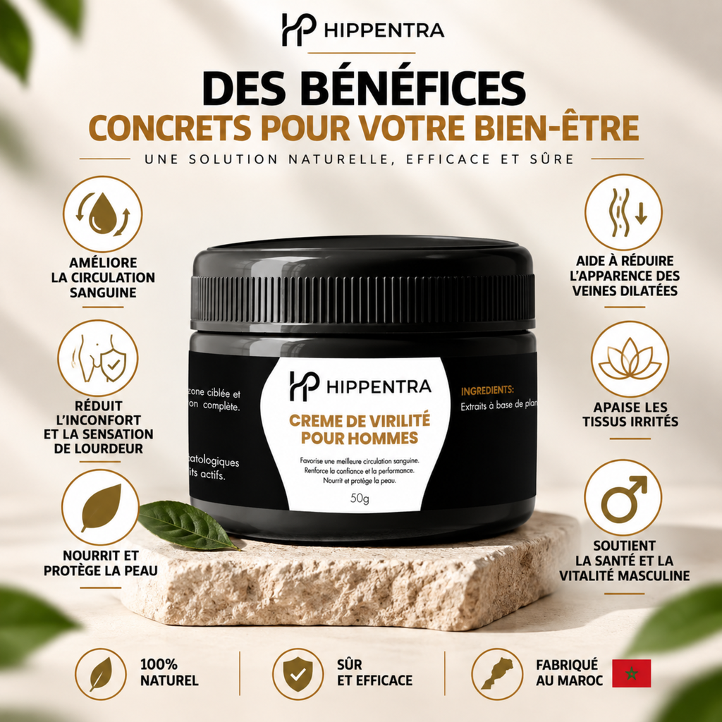 HIPPENTRA® Crème Soin & Confort Masculin – 50 g