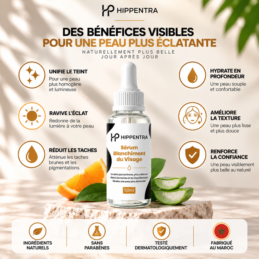 HIPPENTRA® Sérum Éclat & Uniformité du Visage – 50 ml