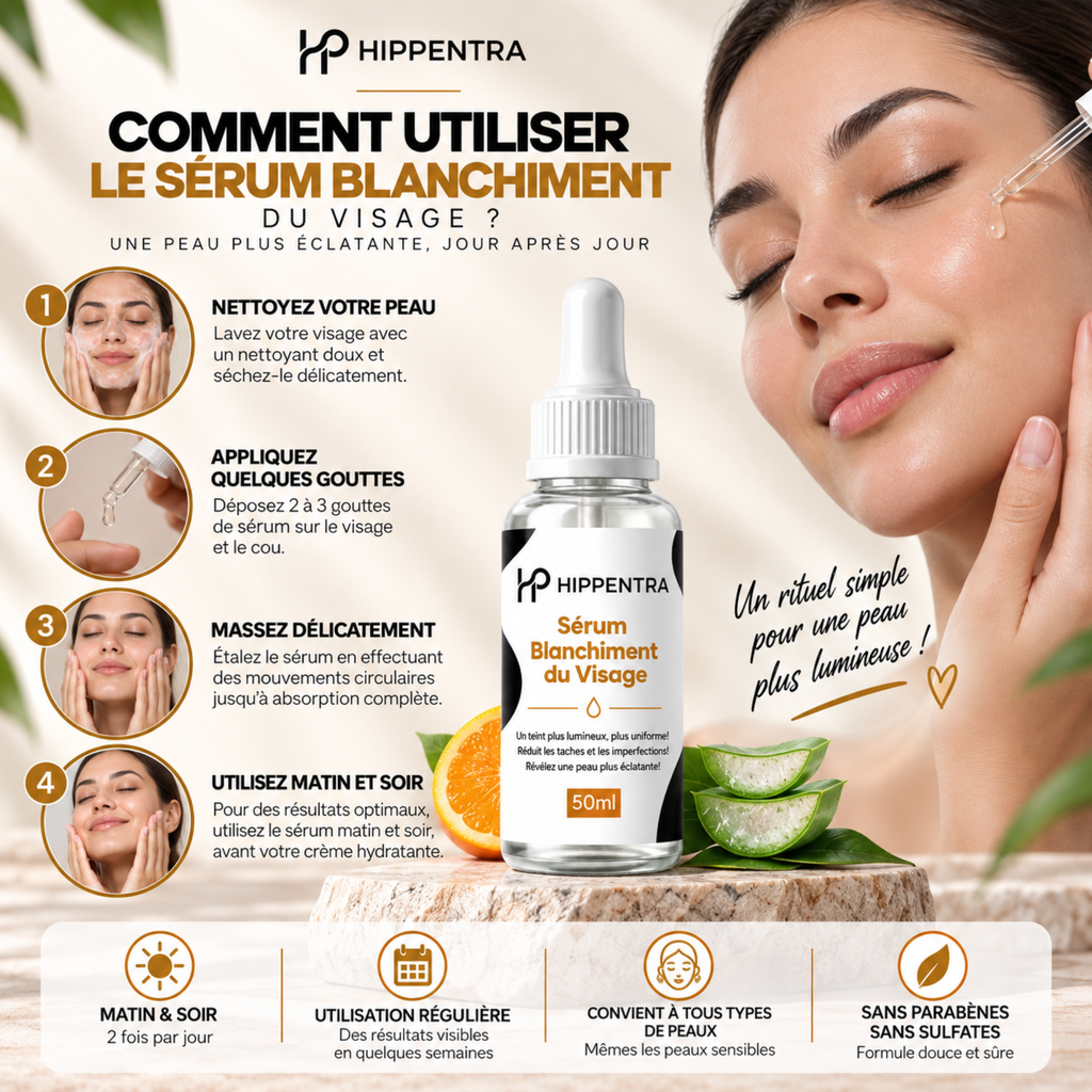 HIPPENTRA® Sérum Éclat & Uniformité du Visage – 50 ml