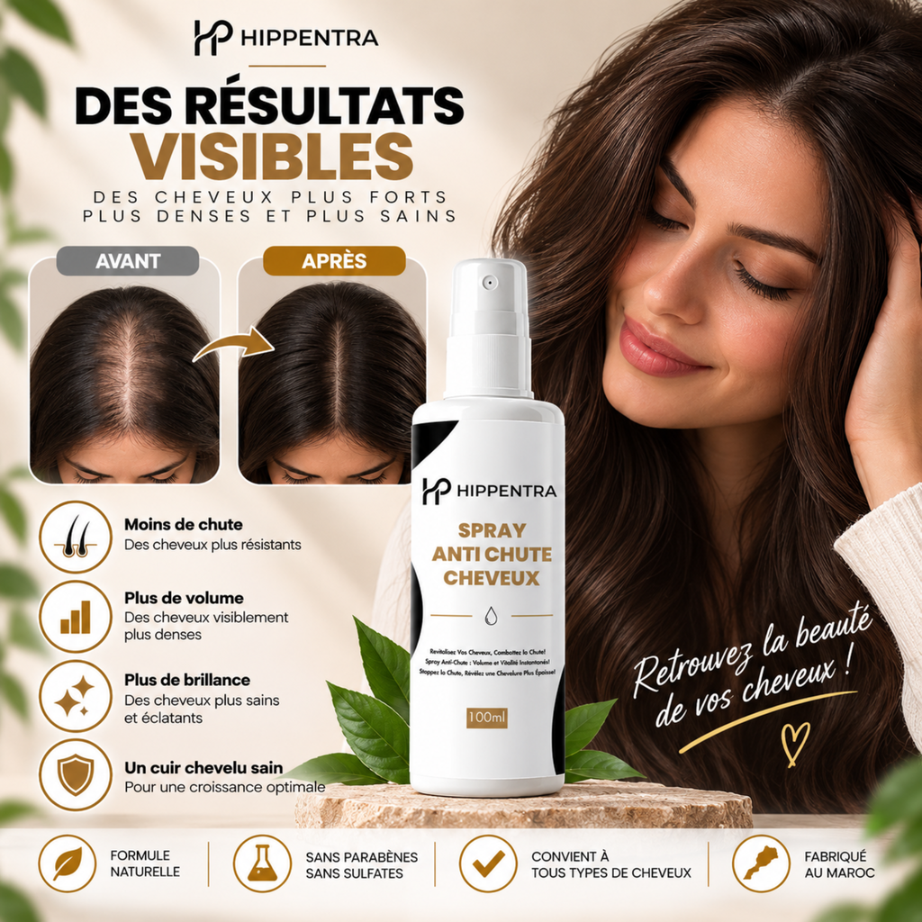 HIPPENTRA® Spray Capillaire Anti-Chute & Fortifiant – 100 ml