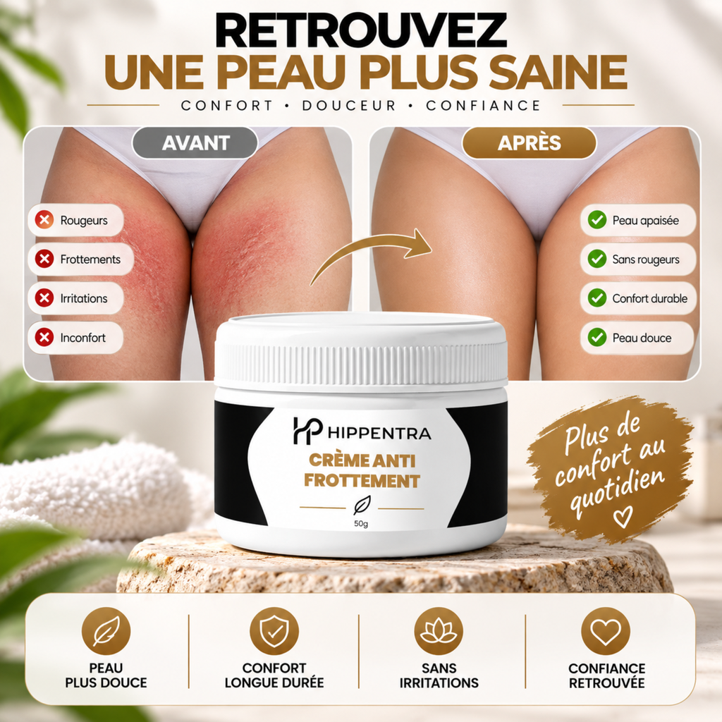 HIPPENTRA® Crème Anti-Frottement – Soin Apaisant & Protecteur – 50 g