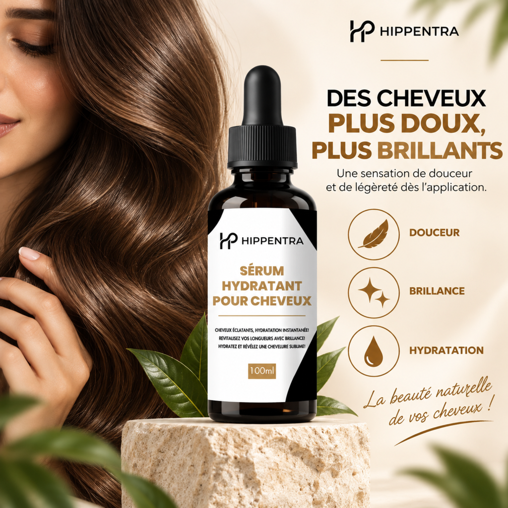 HIPPENTRA® Sérum Hydratant pour Cheveux – 100 ml