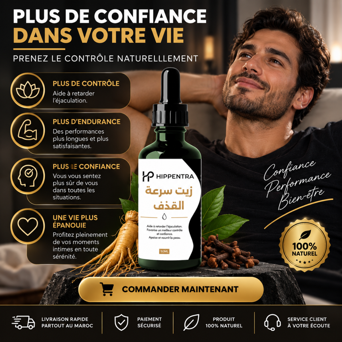 HIPPENTRA® Huile Intime – Soin Confort & Bien-être – 50 ml